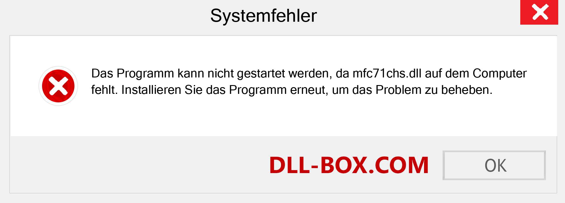 mfc71chs.dll-Datei fehlt?. Download für Windows 7, 8, 10 - Fix mfc71chs dll Missing Error unter Windows, Fotos, Bildern