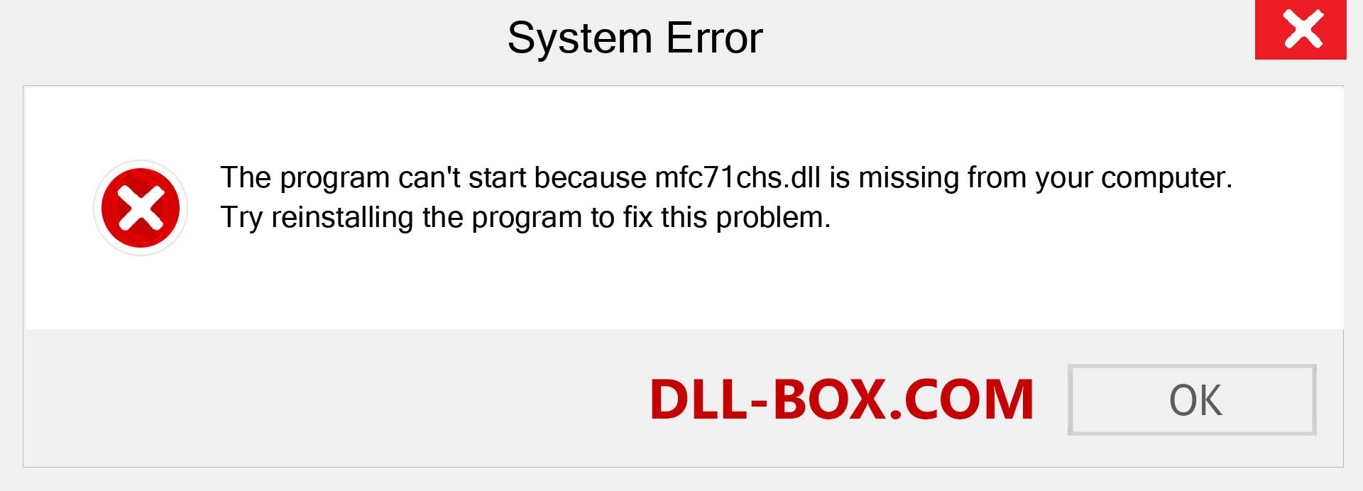  mfc71chs.dll file is missing?. Download for Windows 7, 8, 10 - Fix  mfc71chs dll Missing Error on Windows, photos, images