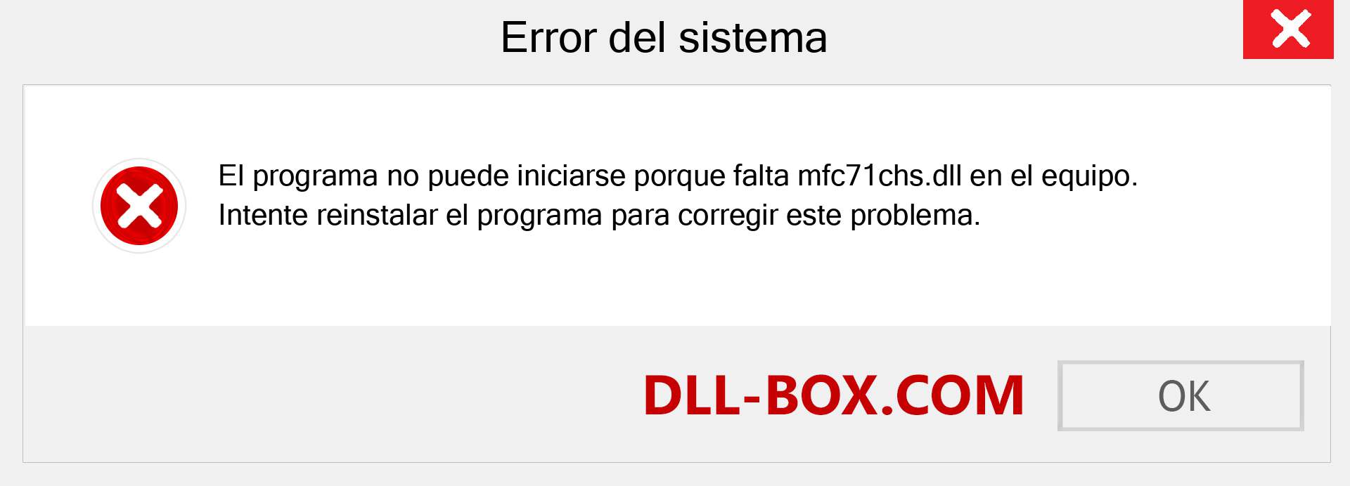 ¿Falta el archivo mfc71chs.dll ?. Descargar para Windows 7, 8, 10 - Corregir mfc71chs dll Missing Error en Windows, fotos, imágenes