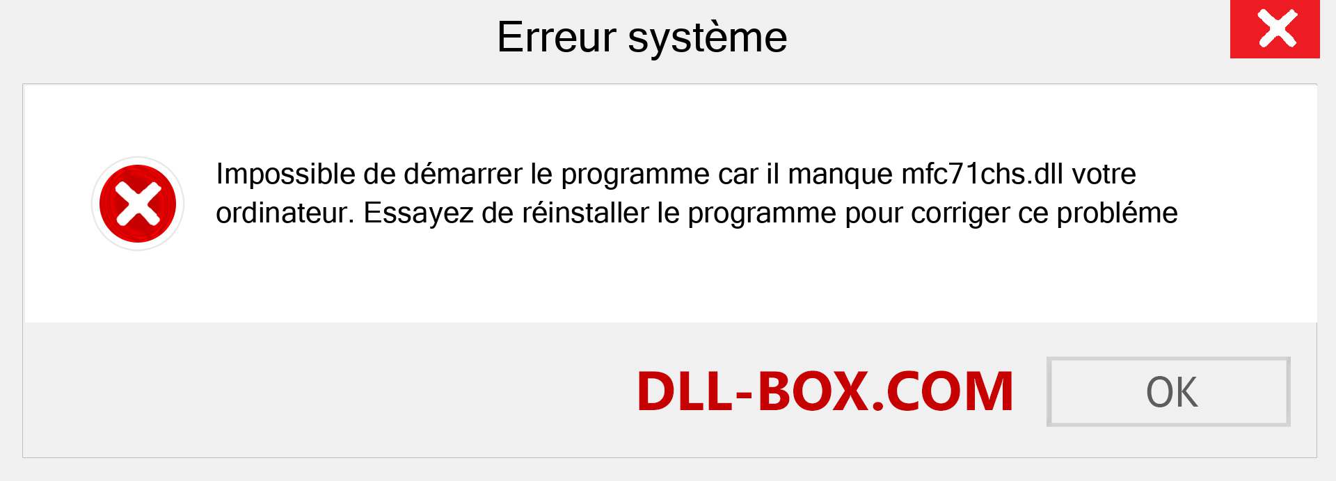 Le fichier mfc71chs.dll est manquant ?. Télécharger pour Windows 7, 8, 10 - Correction de l'erreur manquante mfc71chs dll sur Windows, photos, images